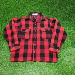 Vintage LL-Bean Buffalo Flannel Jacket Womens XL 22x24 Plaid Shacket